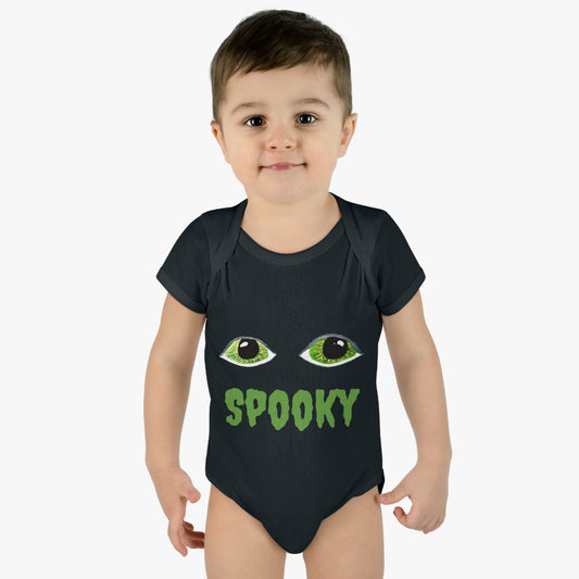 Halloween Spooky Eyes Infant Baby Rib Bodysuit