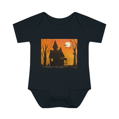 Halloween Spooky House Infant Baby Rib Bodysuit Costume