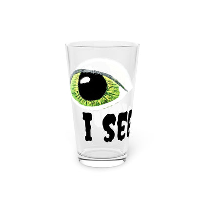 Halloween Spooky Eyes Pint Glass, 16oz