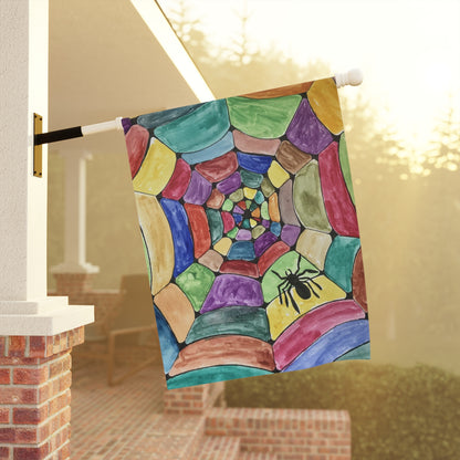 Halloween Colorized Spider Web Garden & House Banner