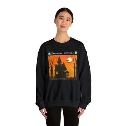 Halloween Spooky House Unisex Heavy Crewneck Sweatshirt