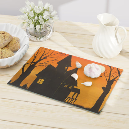 Halloween Spooky House Cutting Board