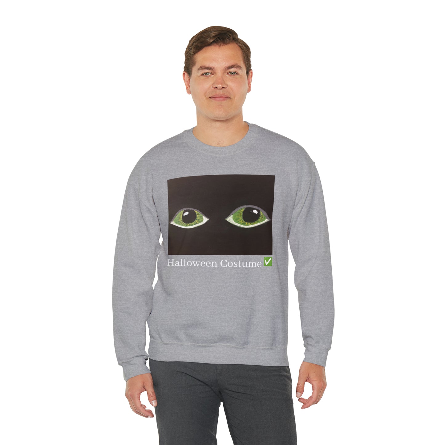 Halloween Spooky Eyes Unisex Heavy Crewneck Sweatshirt