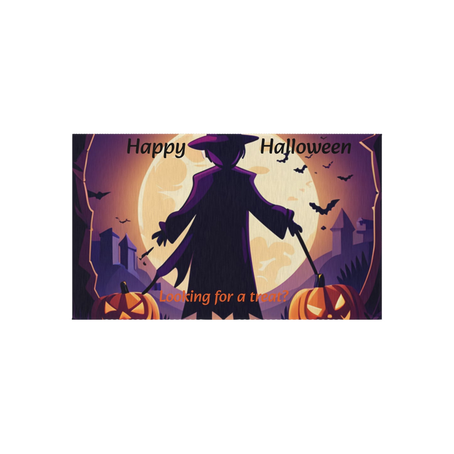 Halloween Witch Trick or Treat Outdoor Rug