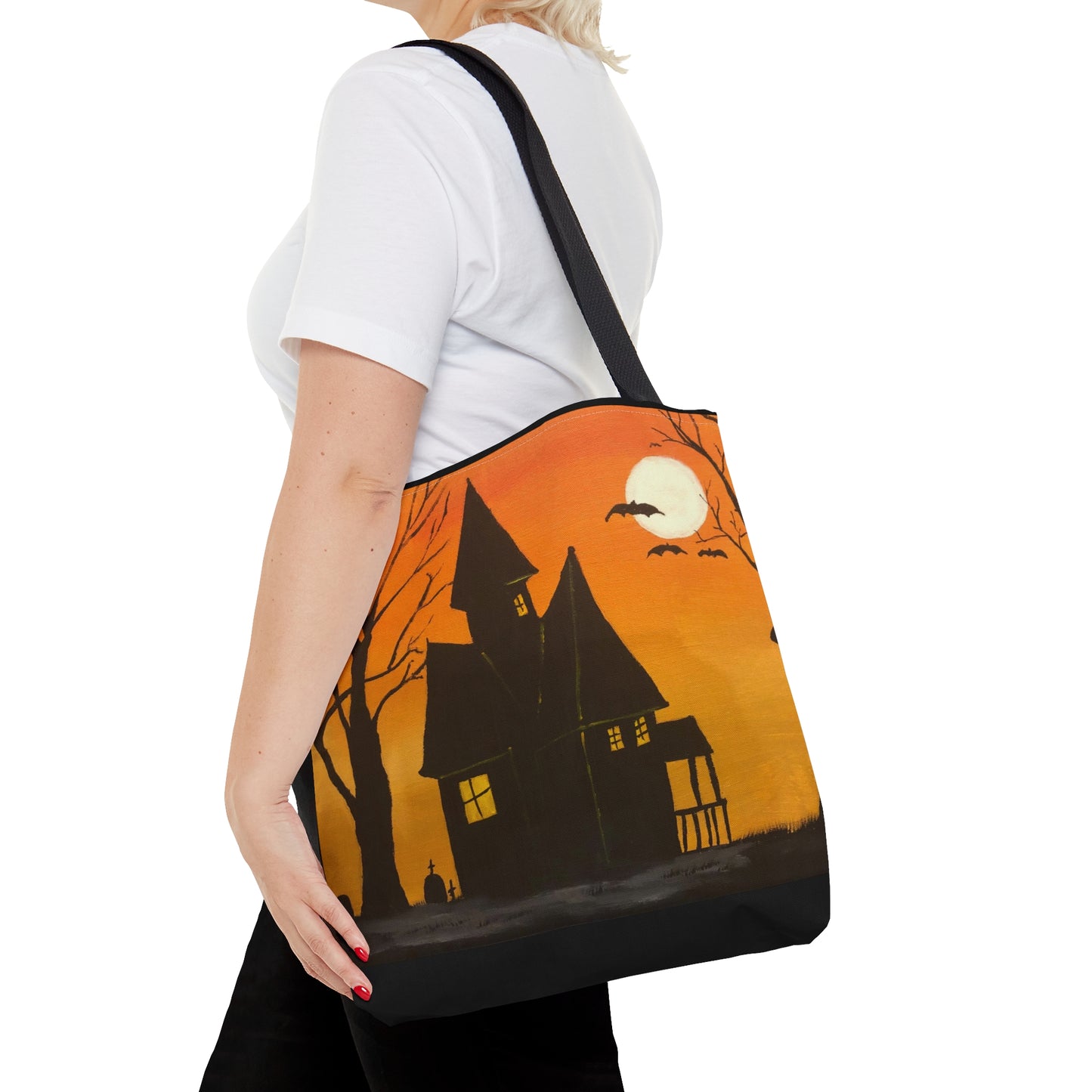 Halloween Spooky House Tote Bag