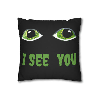 Halloween Spooky Eyes Square Pillow Case