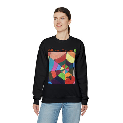 Halloween Colorized Spider Web Unisex Heavy Crewneck Sweatshirt