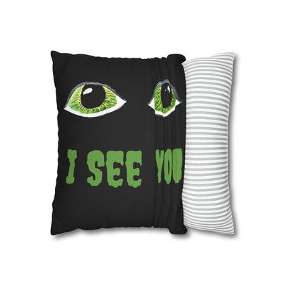 Halloween Spooky Eyes Square Pillow Case