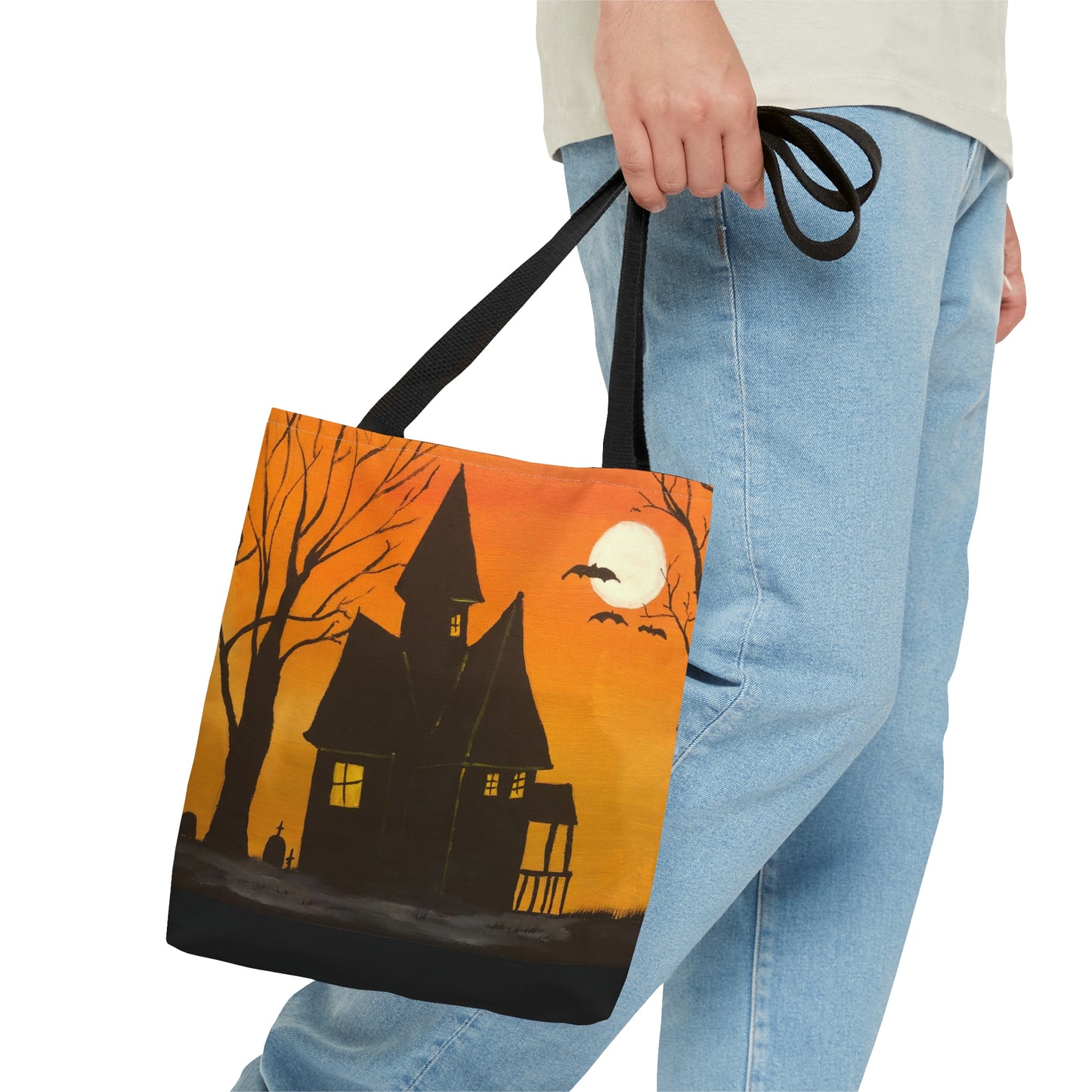 Halloween Spooky House Tote Bag