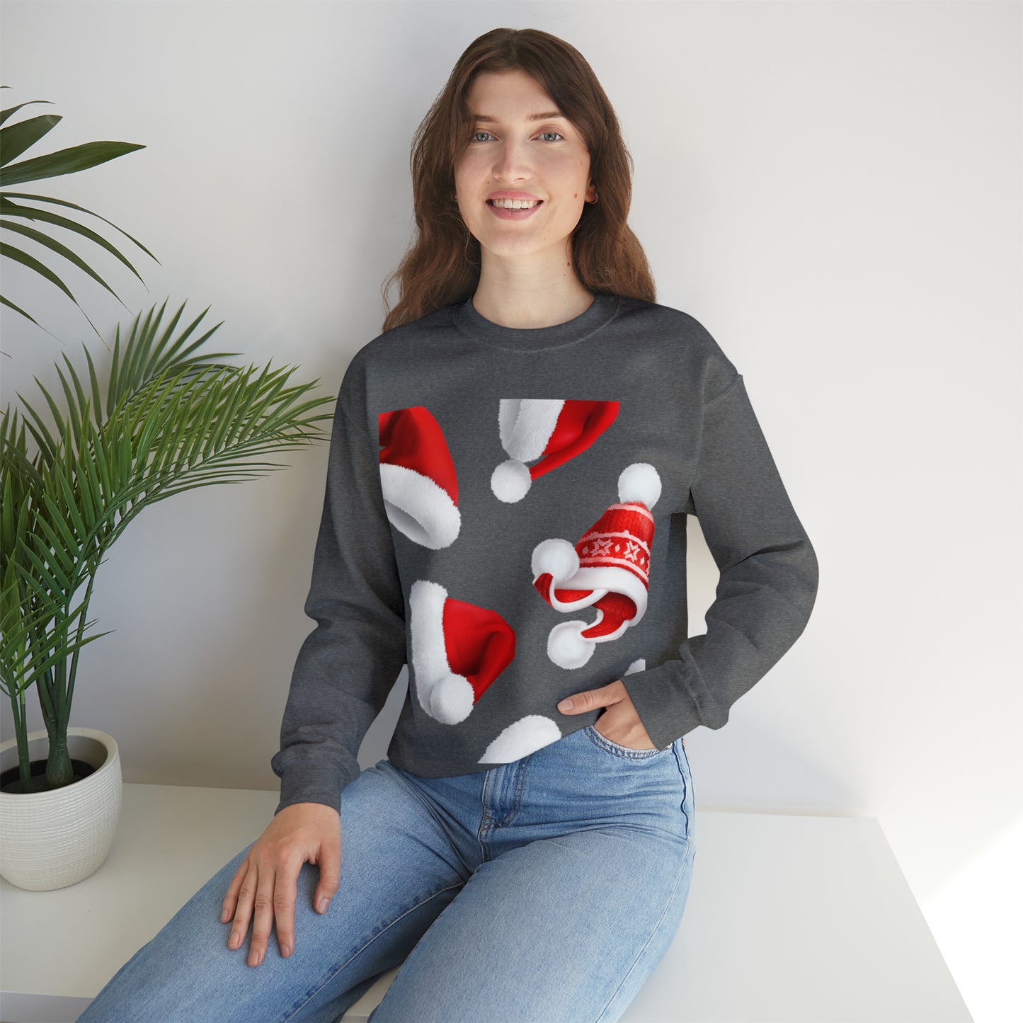 Santa Hat Christmas Holiday Sweatshirt