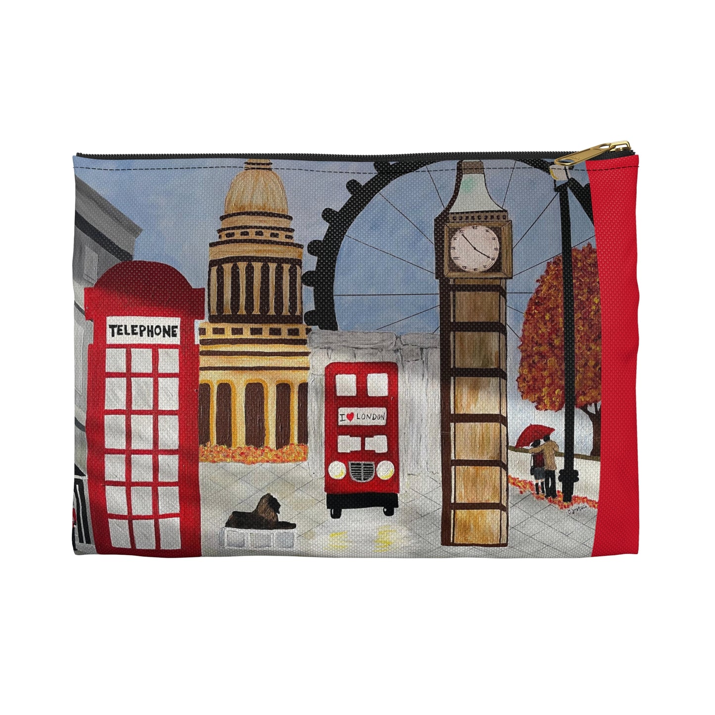 I Love London Travel Pouch  - Cosmetic Bag or Pencil Case