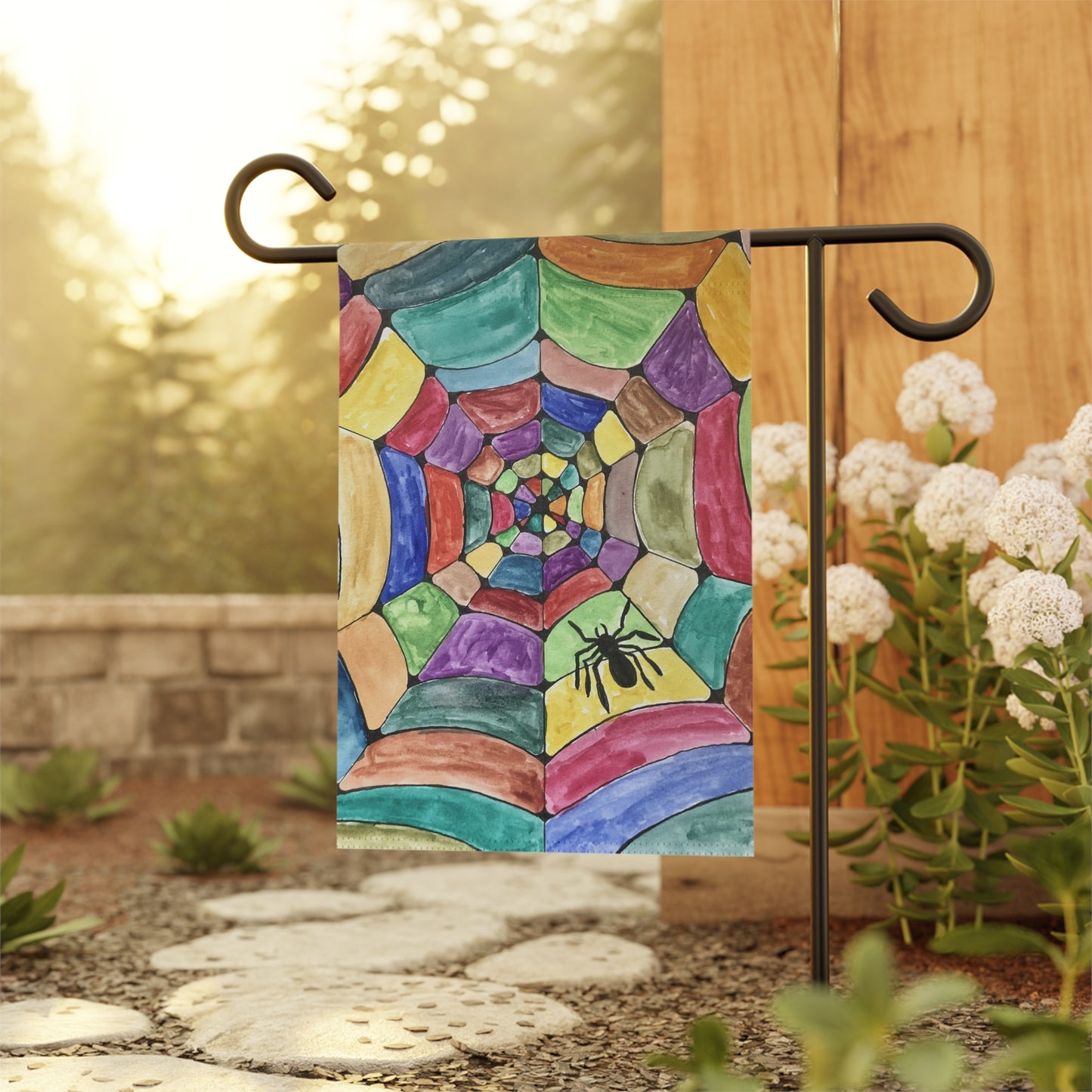 Halloween Colorized Spider Web Garden & House Banner