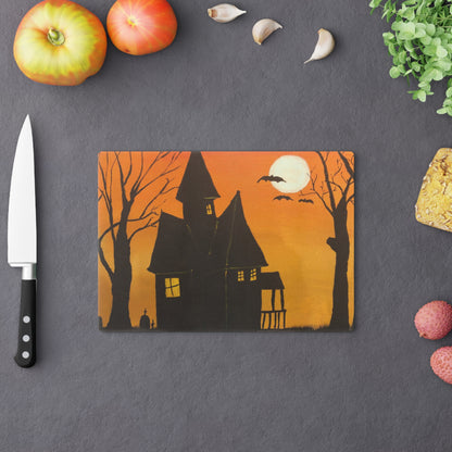 Halloween Spooky House Cutting Board