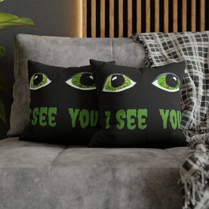 Halloween Spooky Eyes Square Pillow Case