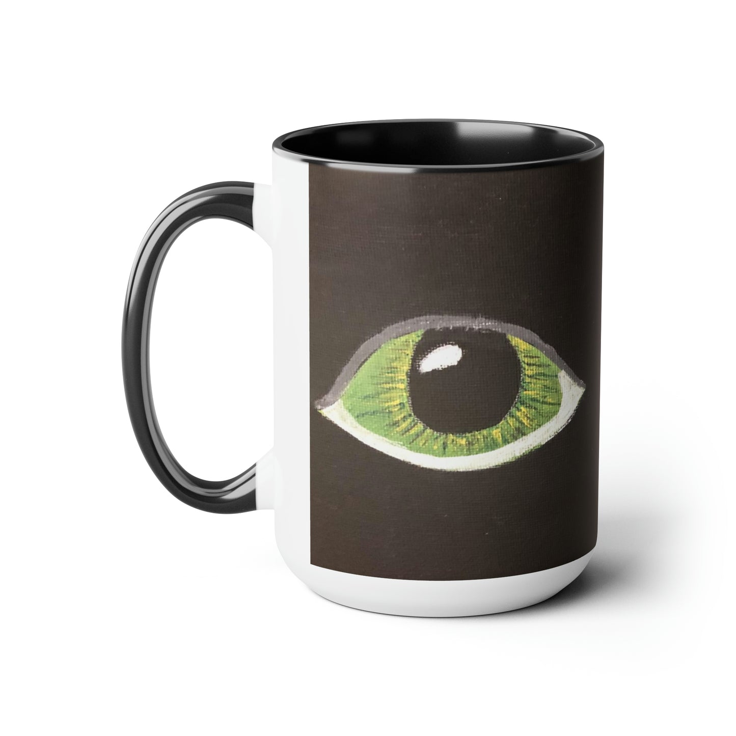 Halloween Spooky Eyes Two-Tone Coffee Mugs, 15oz