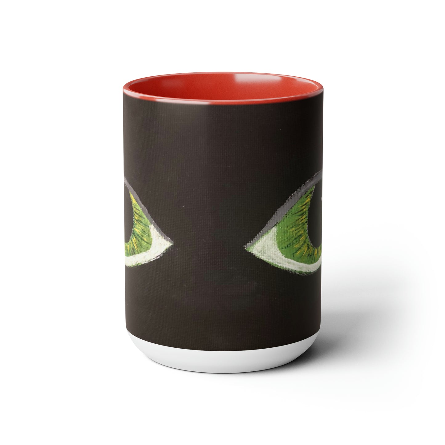 Halloween Spooky Eyes Two-Tone Coffee Mugs, 15oz