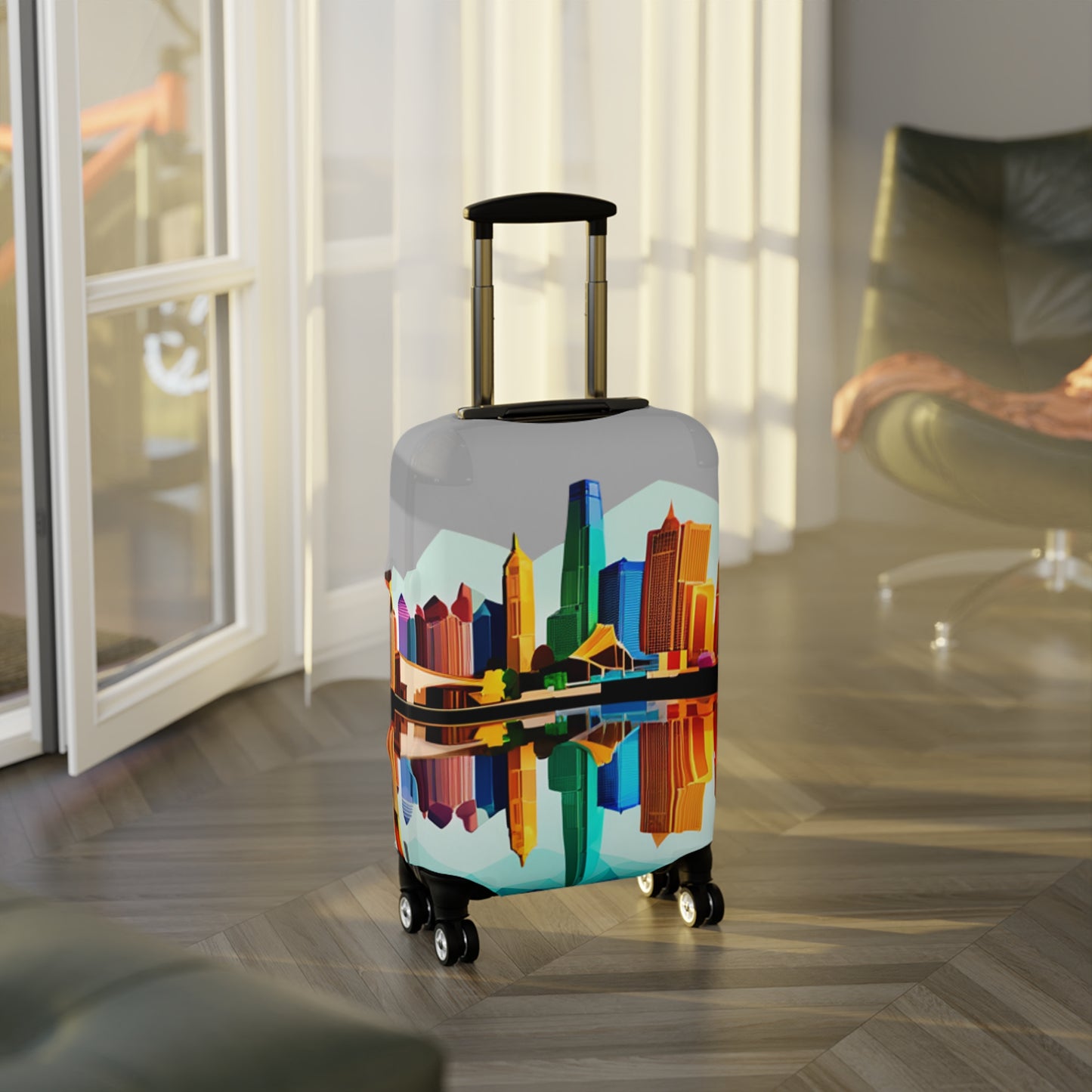 Dallas Texas Reflections Luggage Cover