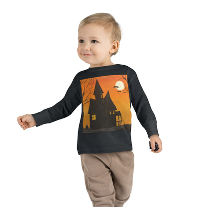 Halloween Spooky House Toddler Long Sleeve Tee