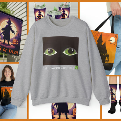 Halloween Spooky Eyes Unisex Heavy Crewneck Sweatshirt