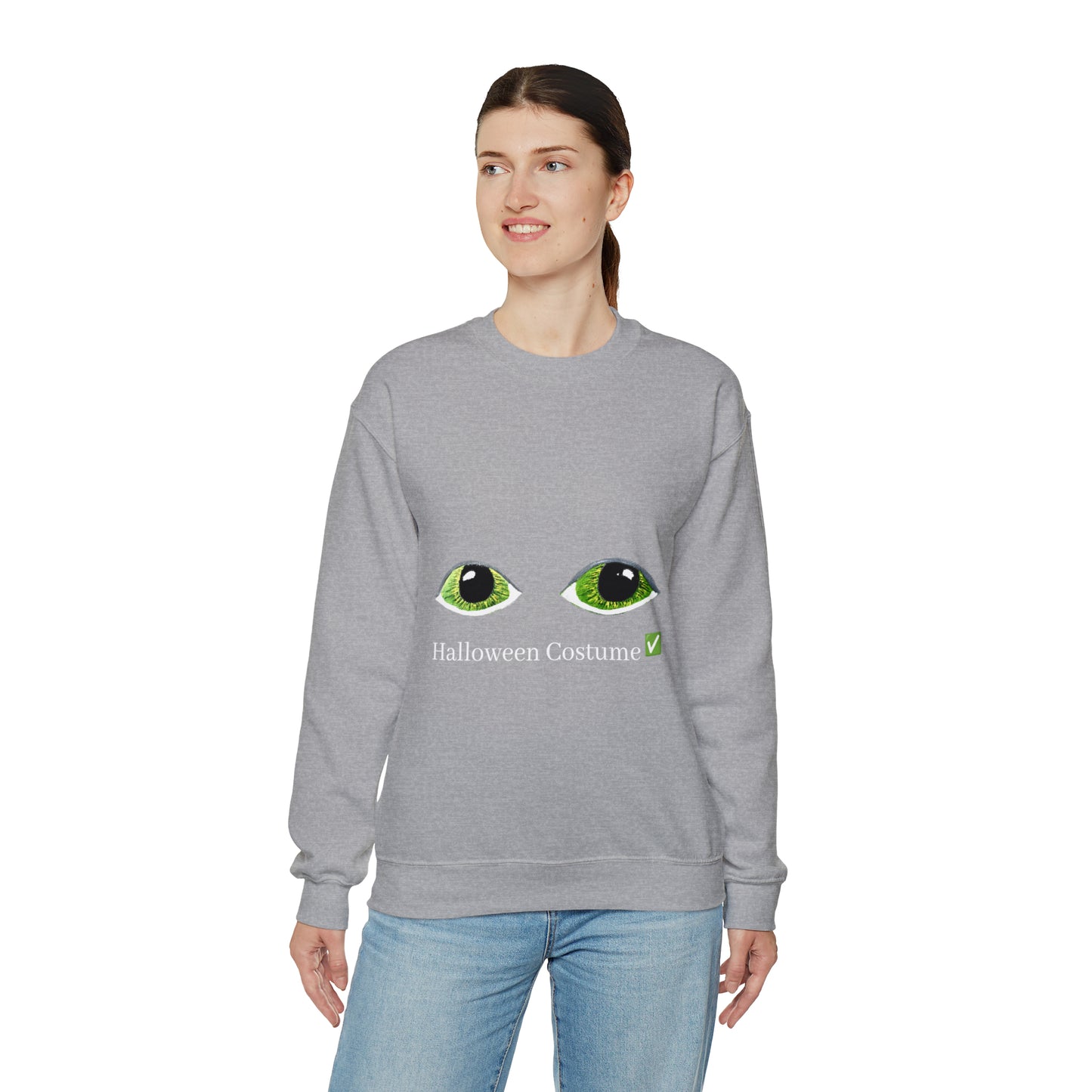 Halloween Spooky Eyes Unisex Heavy Crewneck Sweatshirt