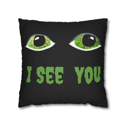 Halloween Spooky Eyes Square Pillow Case