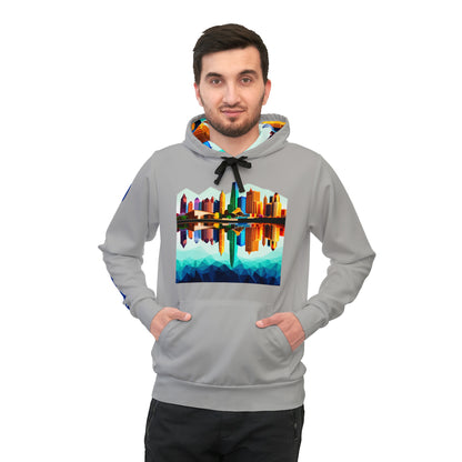 Dallas Texas Reflections Unisex Athletic Hoodie Sweatshirt