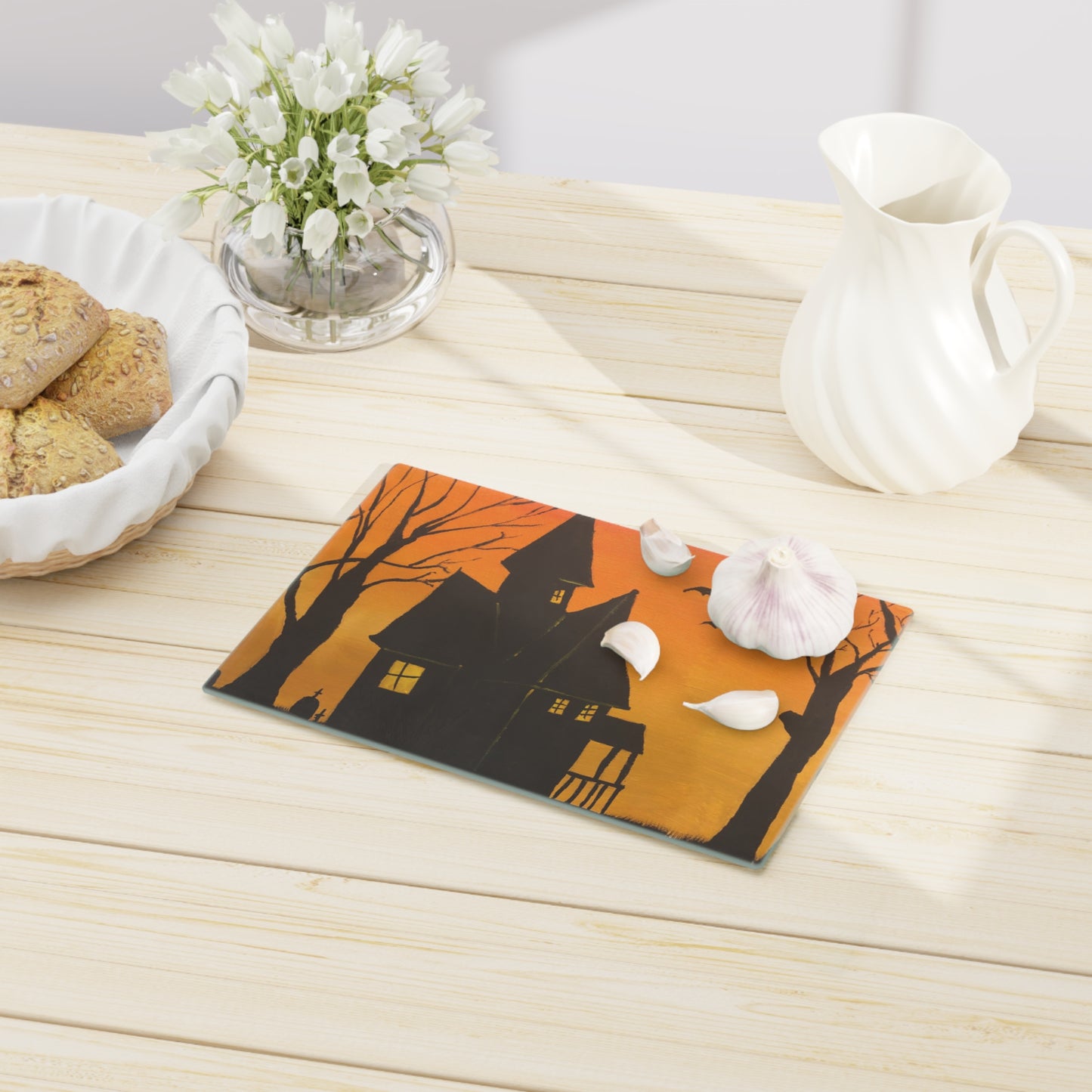 Halloween Spooky House Cutting Board