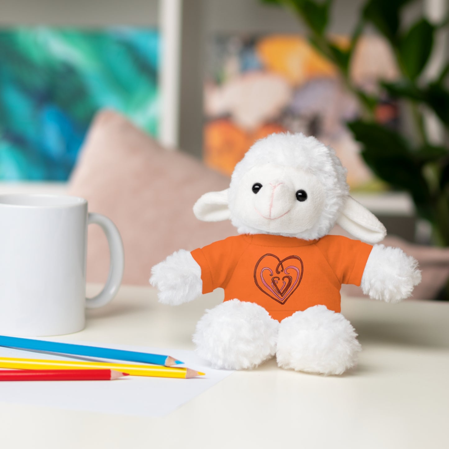 Hearts Intertwined Stuffed Animals with Tee