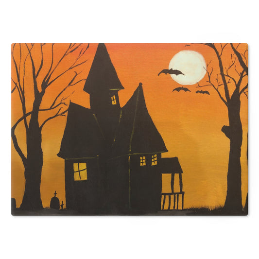 Halloween Spooky House Cutting Board