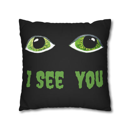 Halloween Spooky Eyes Square Pillow Case