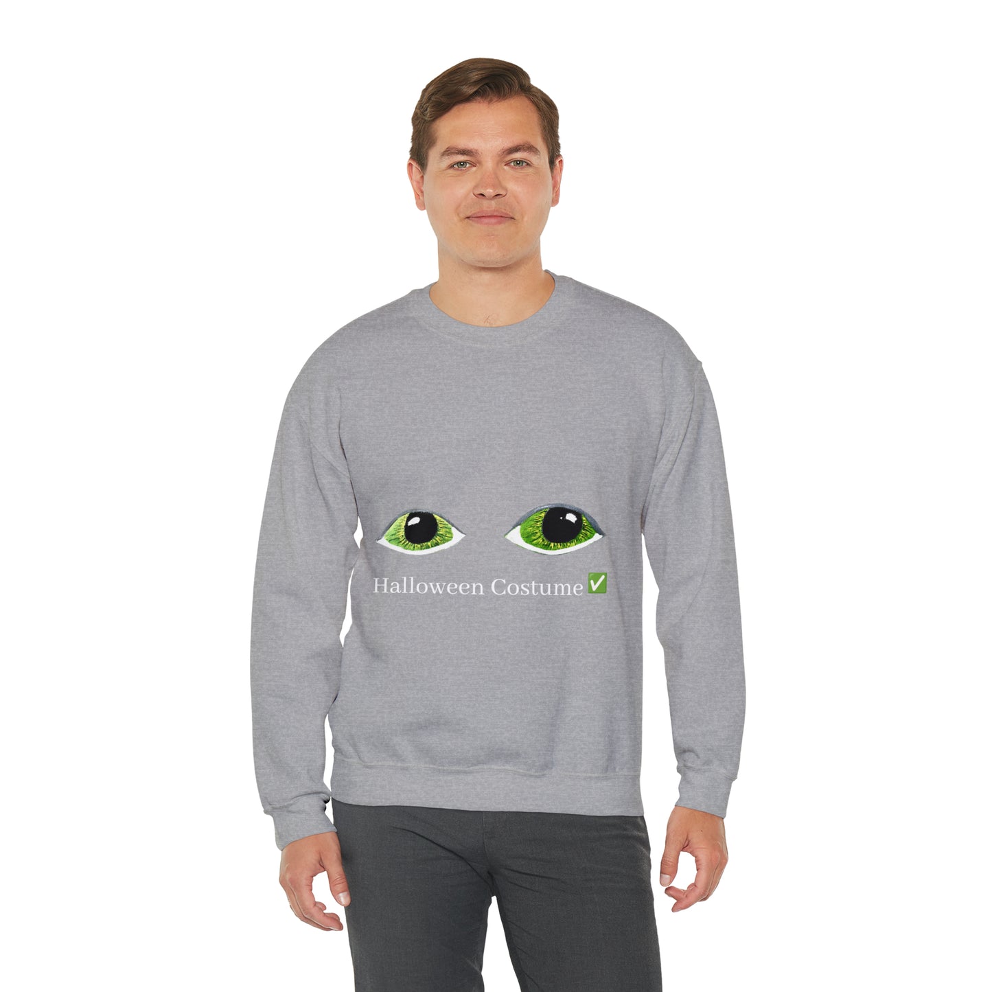 Halloween Spooky Eyes Unisex Heavy Crewneck Sweatshirt