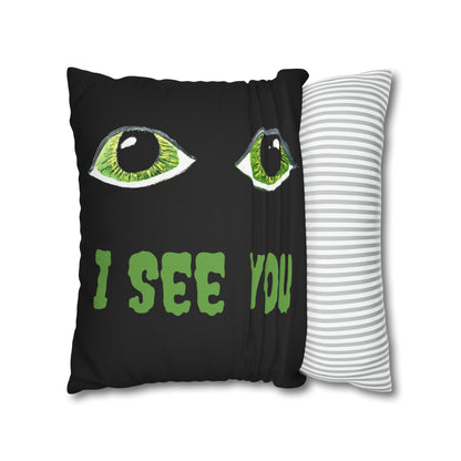 Halloween Spooky Eyes Square Pillow Case