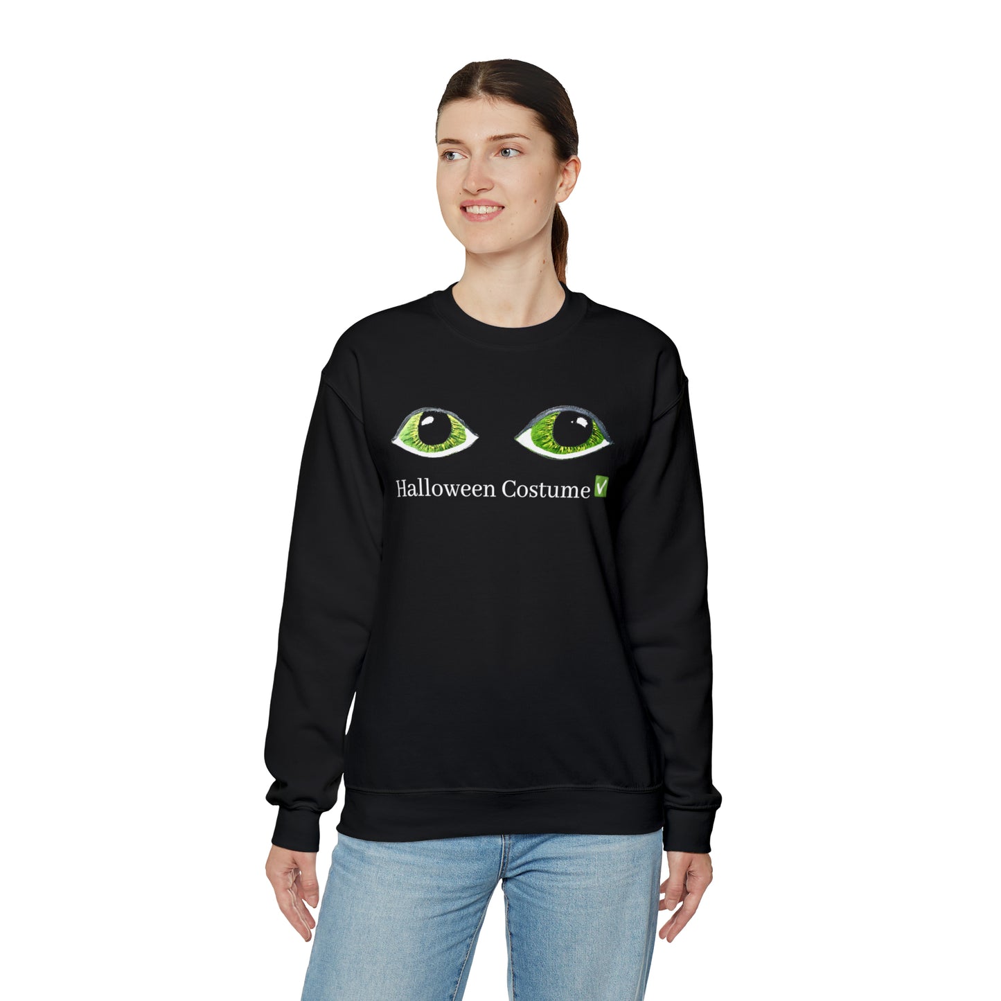 Halloween Spooky Eyes Unisex Heavy Crewneck Sweatshirt