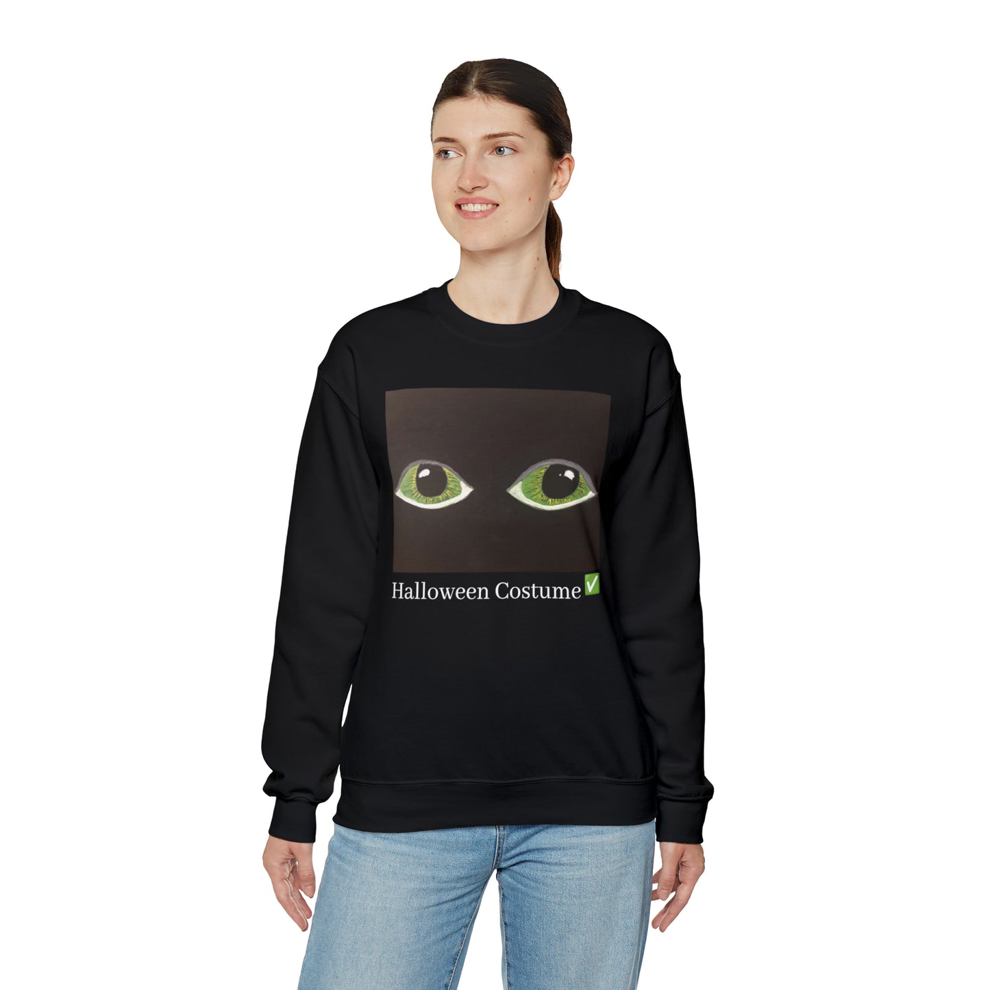 Halloween Spooky Eyes Unisex Heavy Crewneck Sweatshirt