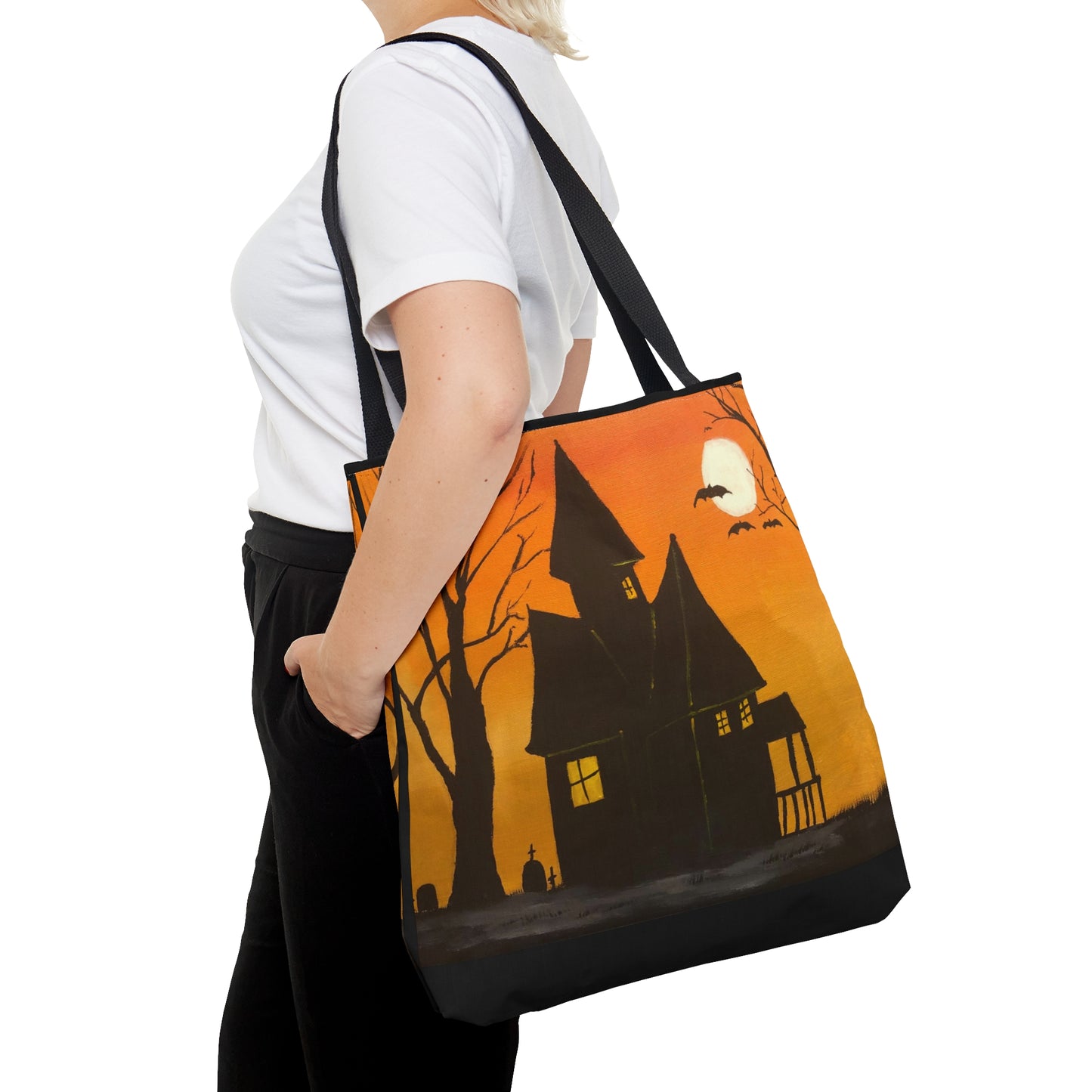 Halloween Spooky House Tote Bag