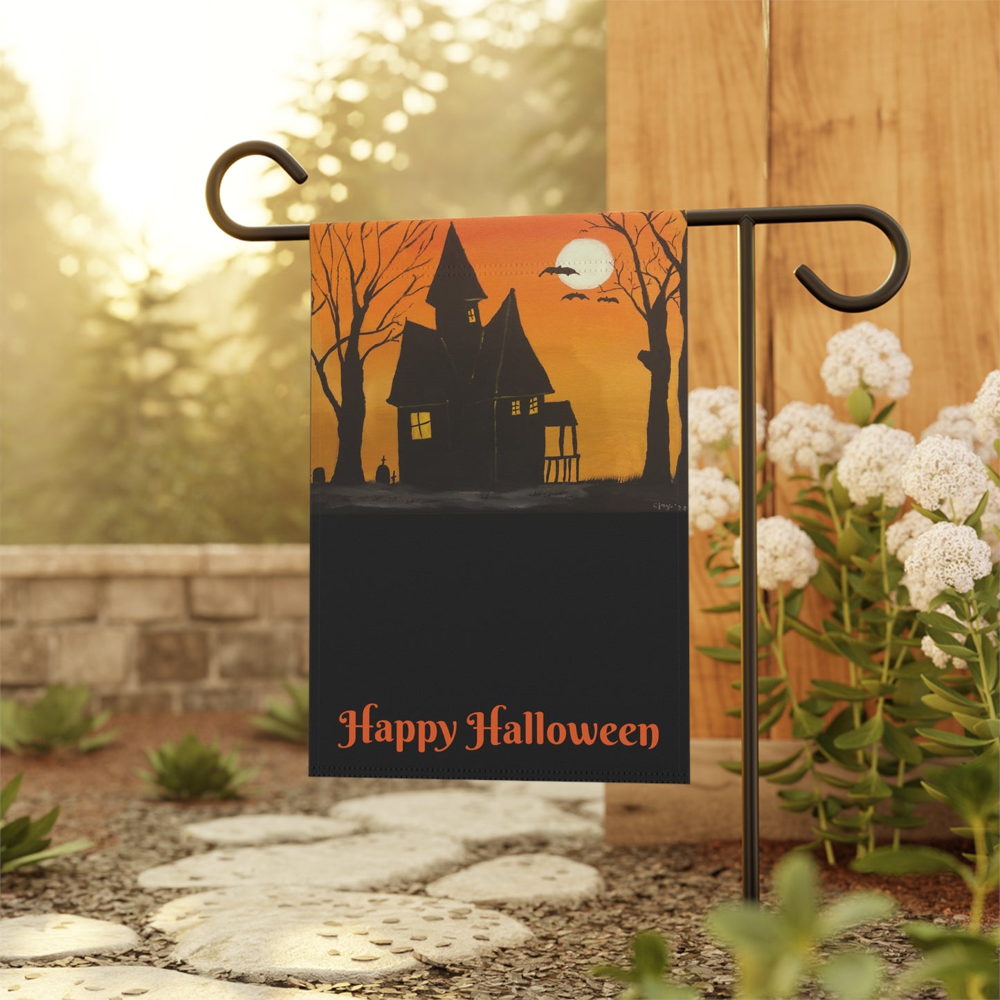 Halloween Spooky House Welcome Garden & House Banner