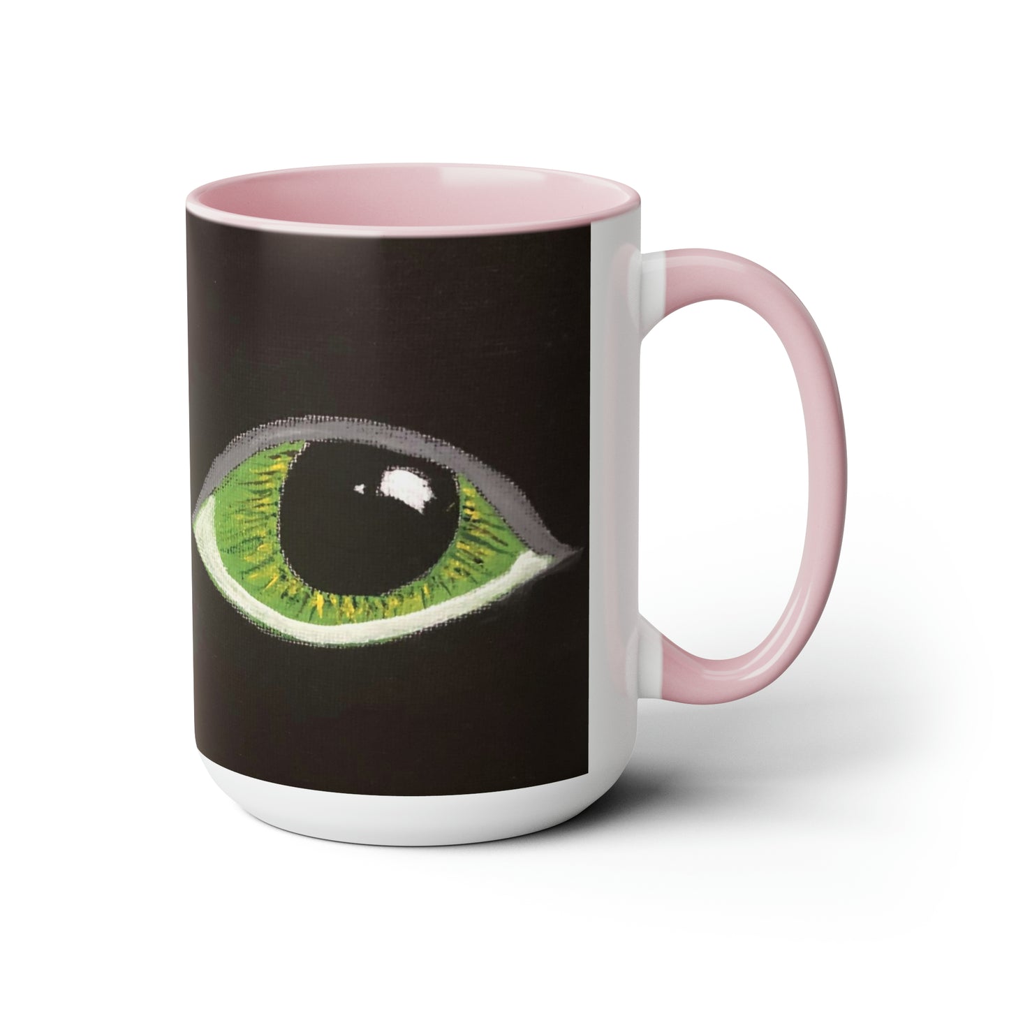 Halloween Spooky Eyes Two-Tone Coffee Mugs, 15oz