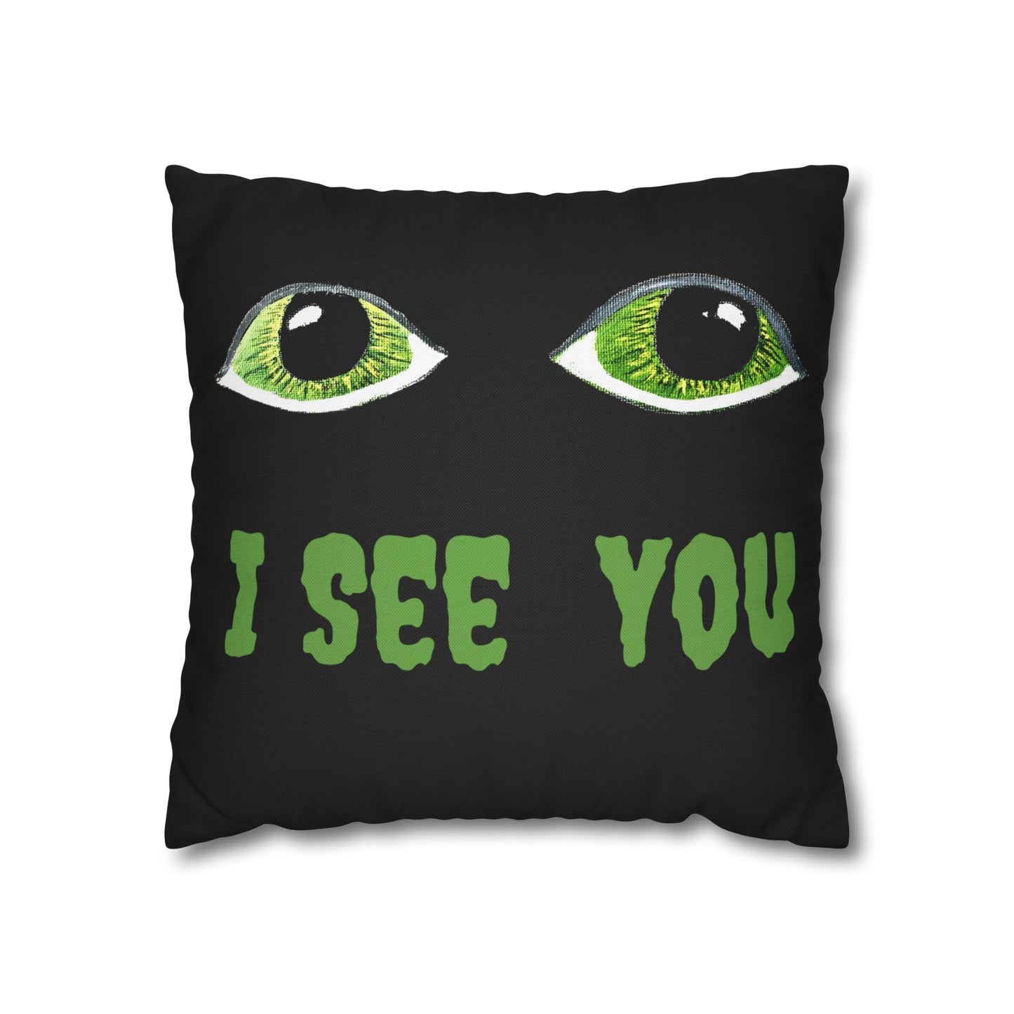 Halloween Spooky Eyes Square Pillow Case