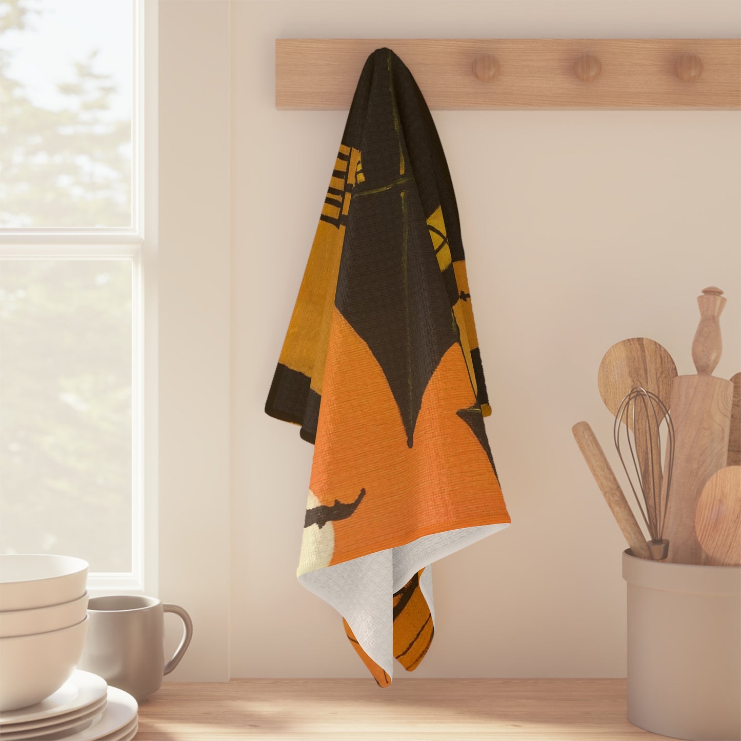 Halloween Spooky House Soft Tea Towel