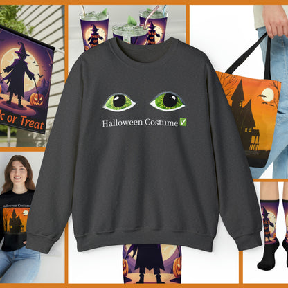 Halloween Spooky Eyes Unisex Heavy Crewneck Sweatshirt