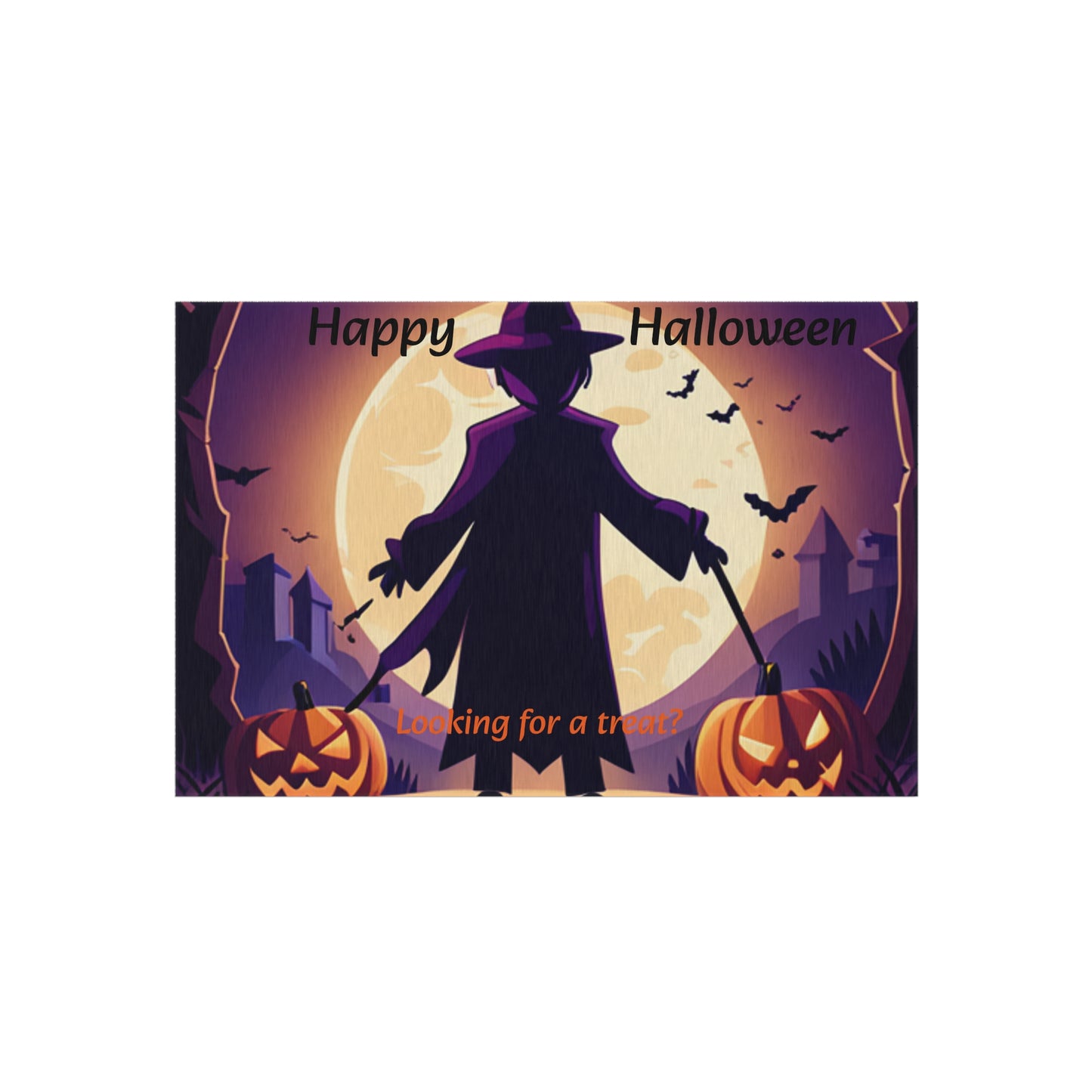 Halloween Witch Trick or Treat Outdoor Rug