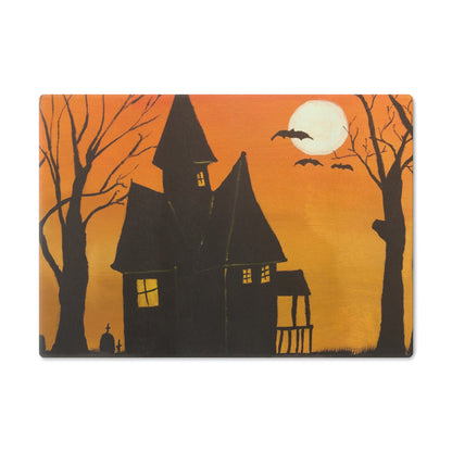 Halloween Spooky House Cutting Board