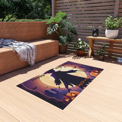 Halloween Witch Trick or Treat Outdoor Rug