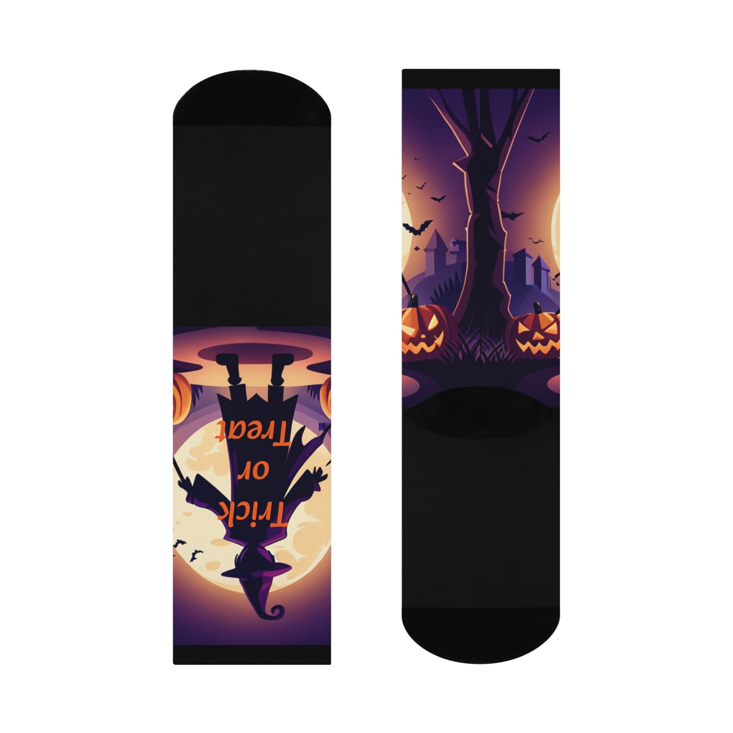 Halloween Witch Trick or Treat Cushioned Crew Socks