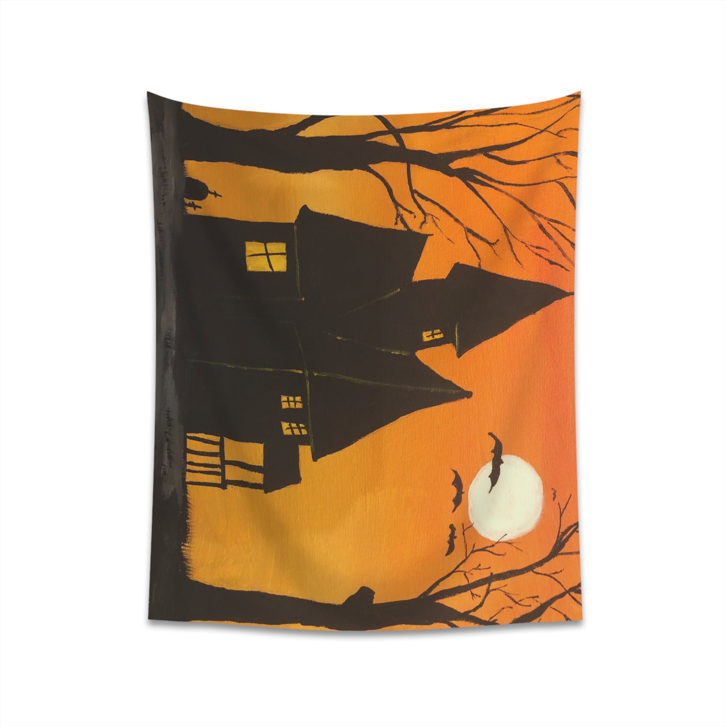 Halloween Spooky House Wall Tapestry