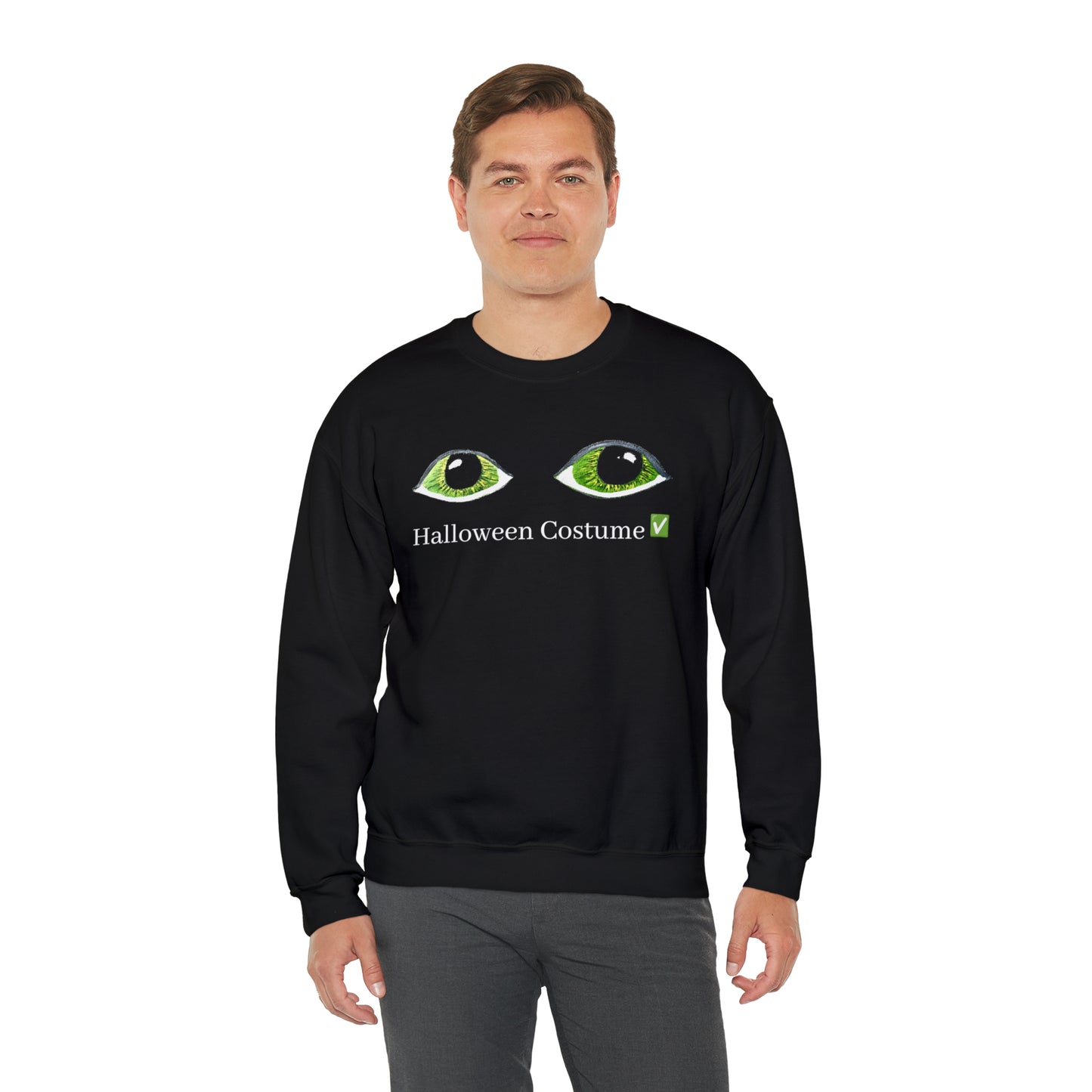 Halloween Spooky Eyes Unisex Heavy Crewneck Sweatshirt