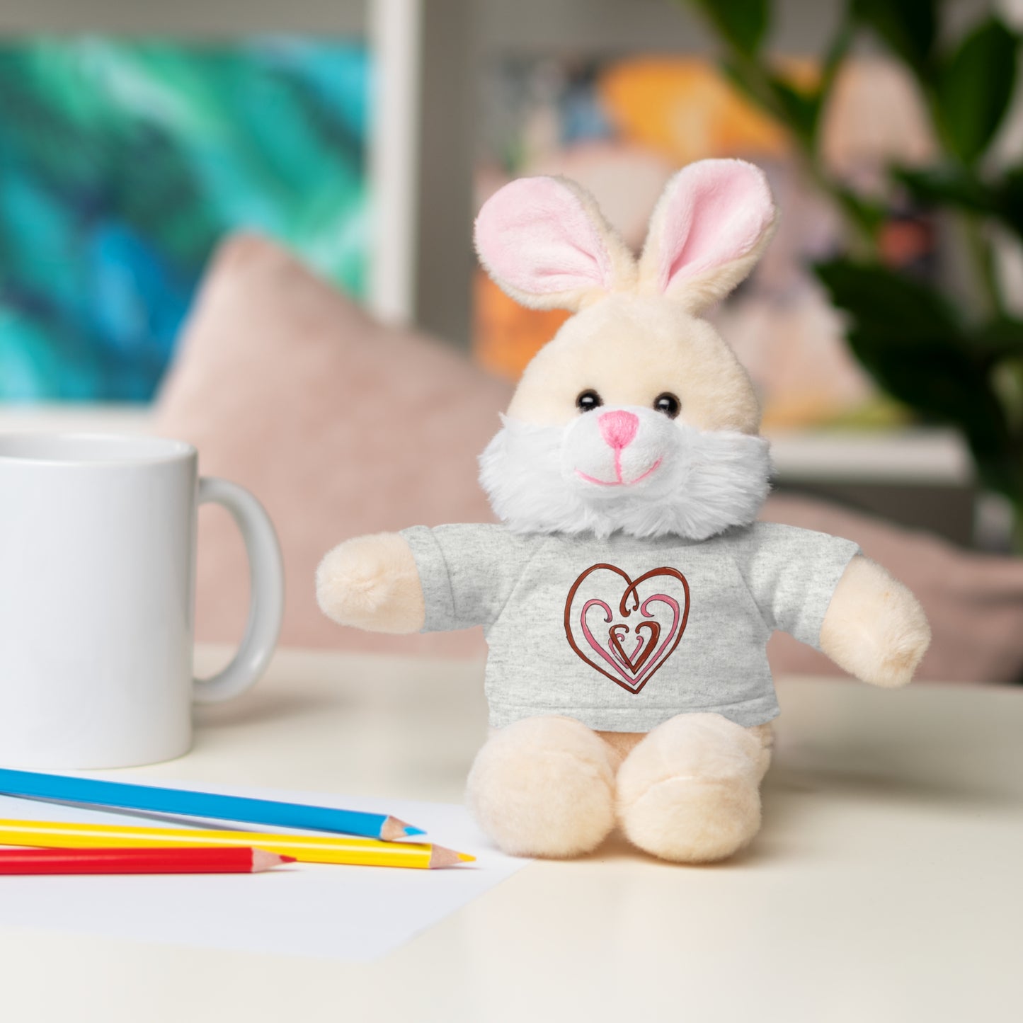 Hearts Intertwined Stuffed Animals with Tee