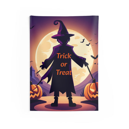 Halloween Witch Trick or Treat Indoor Wall Tapestry