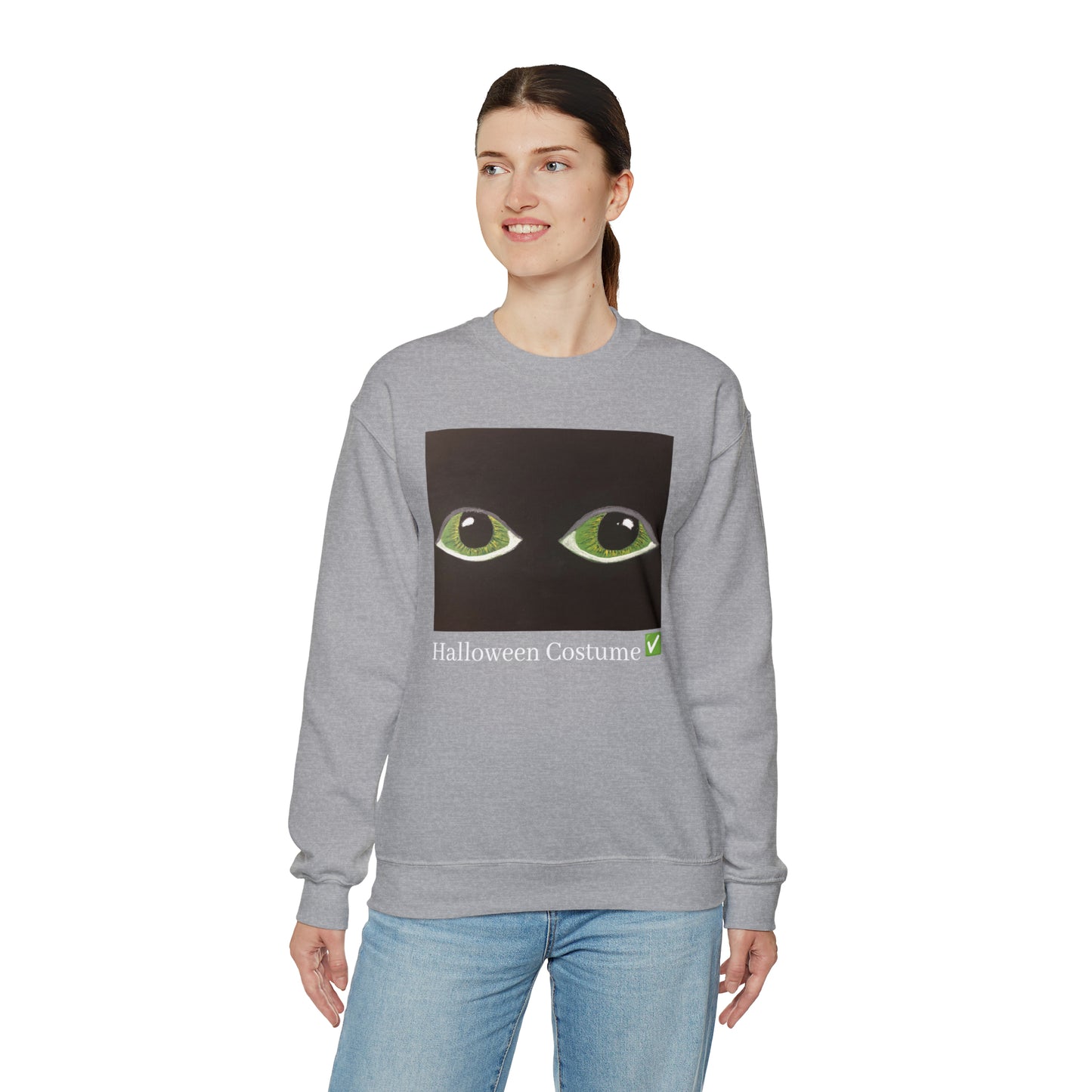 Halloween Spooky Eyes Unisex Heavy Crewneck Sweatshirt