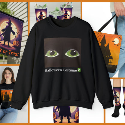 Halloween Spooky Eyes Unisex Heavy Crewneck Sweatshirt